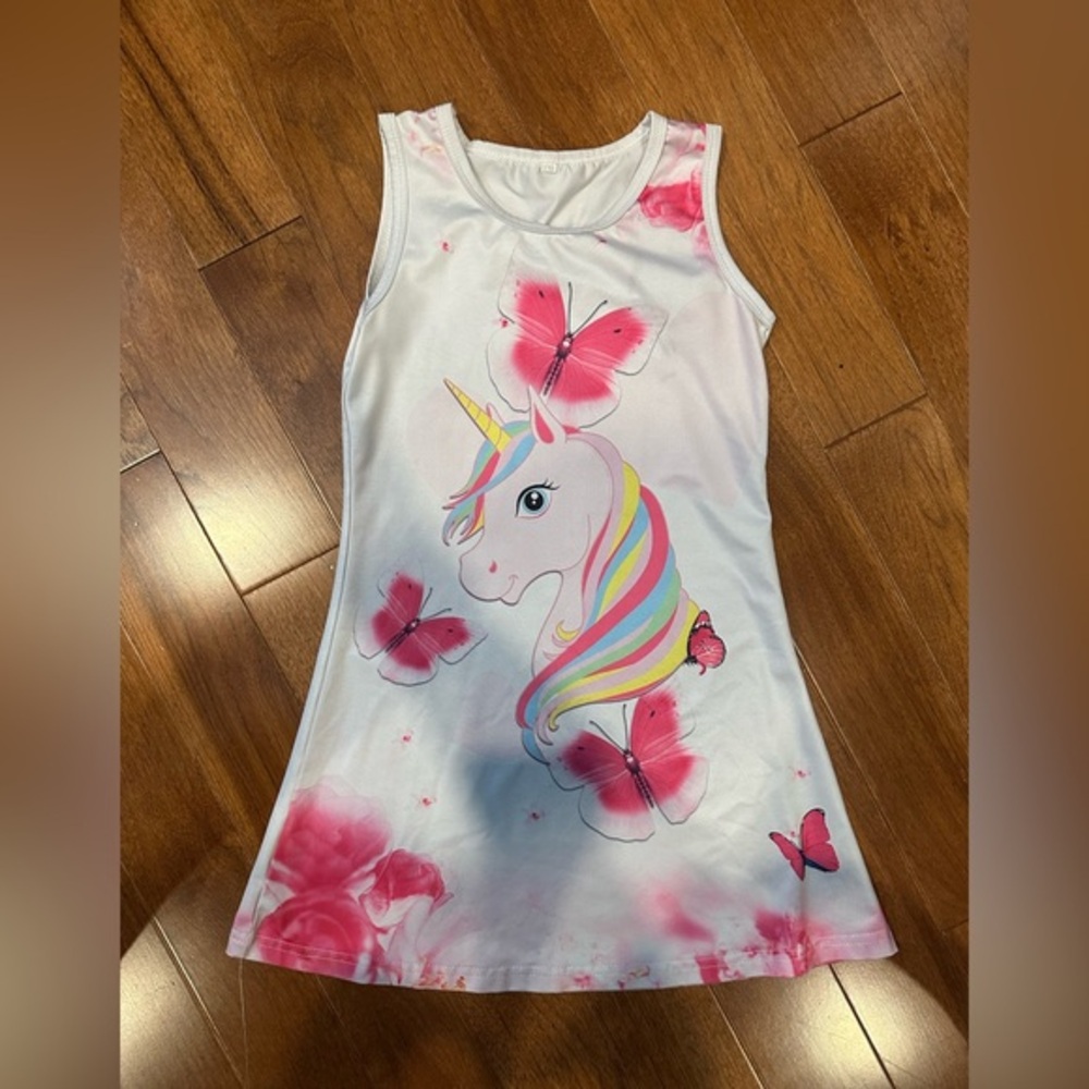 Magical Unicorn Tank Top White and Pink